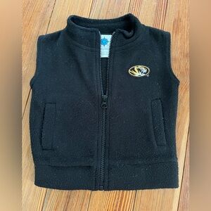 Kids Black Fleece Mizzou Vest
